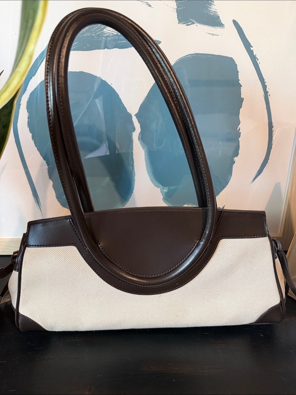 Staud Maude Canvas and Leather Shoulder Bag - Picture 8 of 10